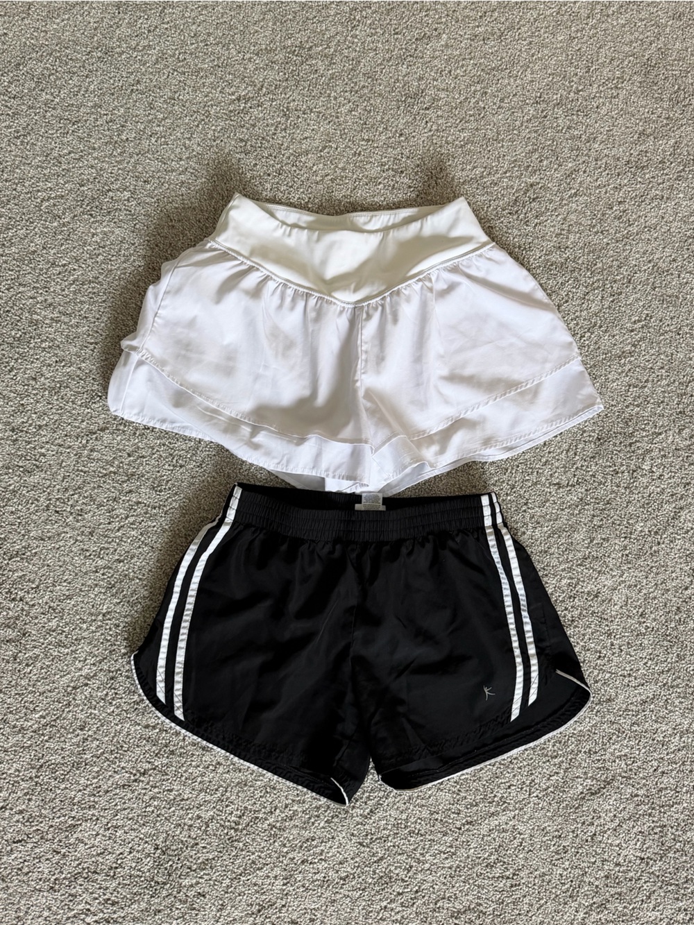 Black and White Athletic Shorts Duo